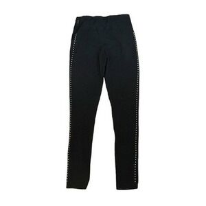 MNY Marc New York Stud Embellished Performance Leggings Black Knit Pull-On XS